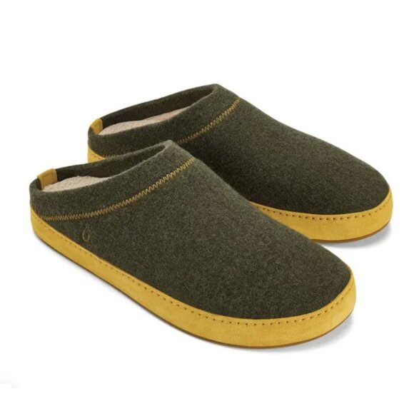 New! Size: 11 Men | Olukai Men’s Hamani Hulu Slip-On | Dusty Olive/Mustard main image 11